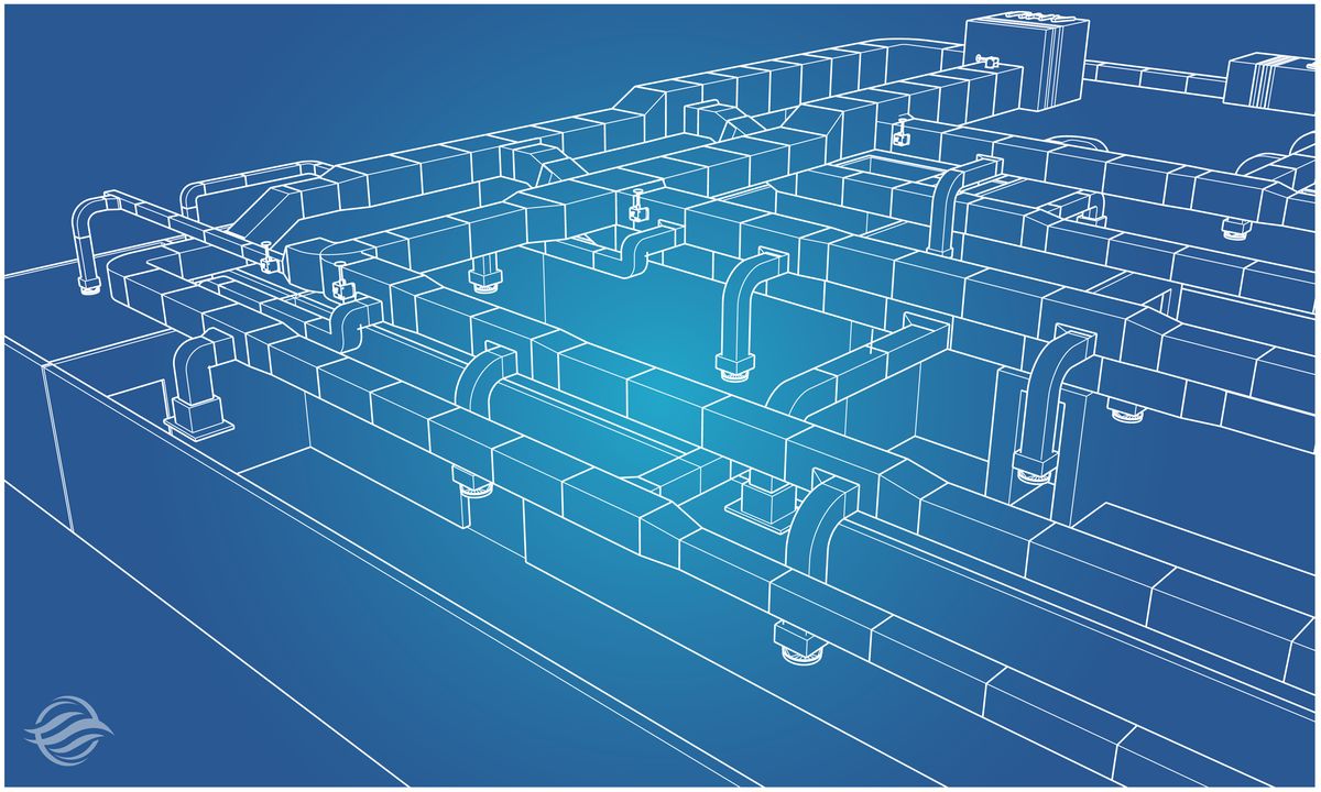 HVAC ductwork design drawing for an Ottawa home